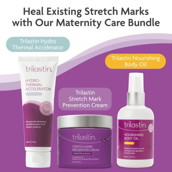 TriLASTIN Belly Oil (3.4oz) | Vitamin-Infused Stretch Mark Oil | Belly Oil for Expecting Mothers | Serum for Scars and Stretch Marks | Body Oil | Paraben-Free and Hypoallergenic - Image 3