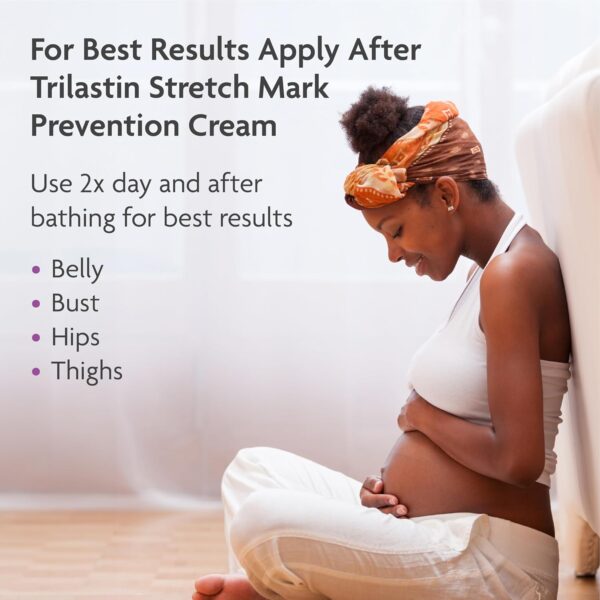 TriLASTIN Belly Oil (3.4oz) | Vitamin-Infused Stretch Mark Oil | Belly Oil for Expecting Mothers | Serum for Scars and Stretch Marks | Body Oil | Paraben-Free and Hypoallergenic - Image 4